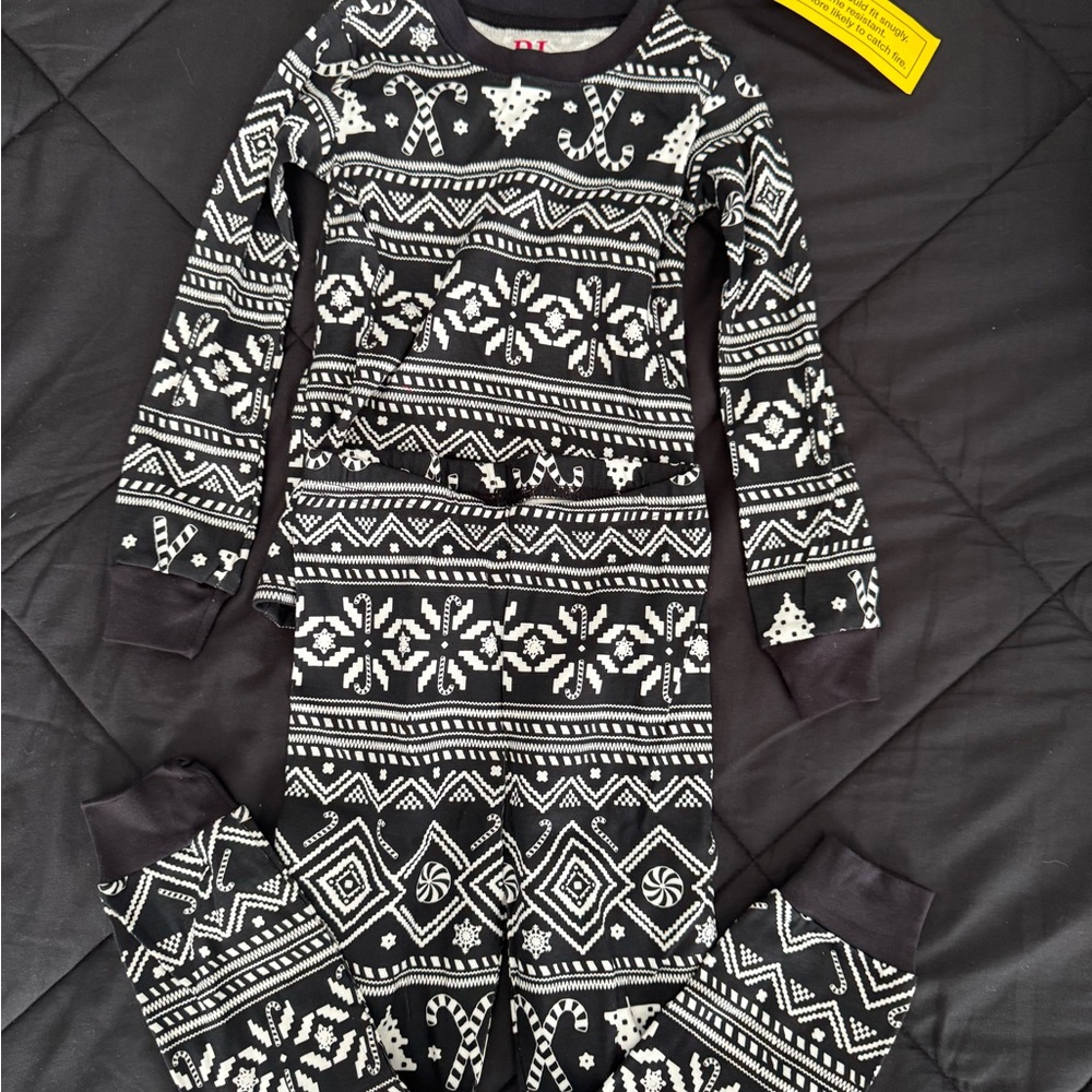 Black and White Patterned Kids Pajamas